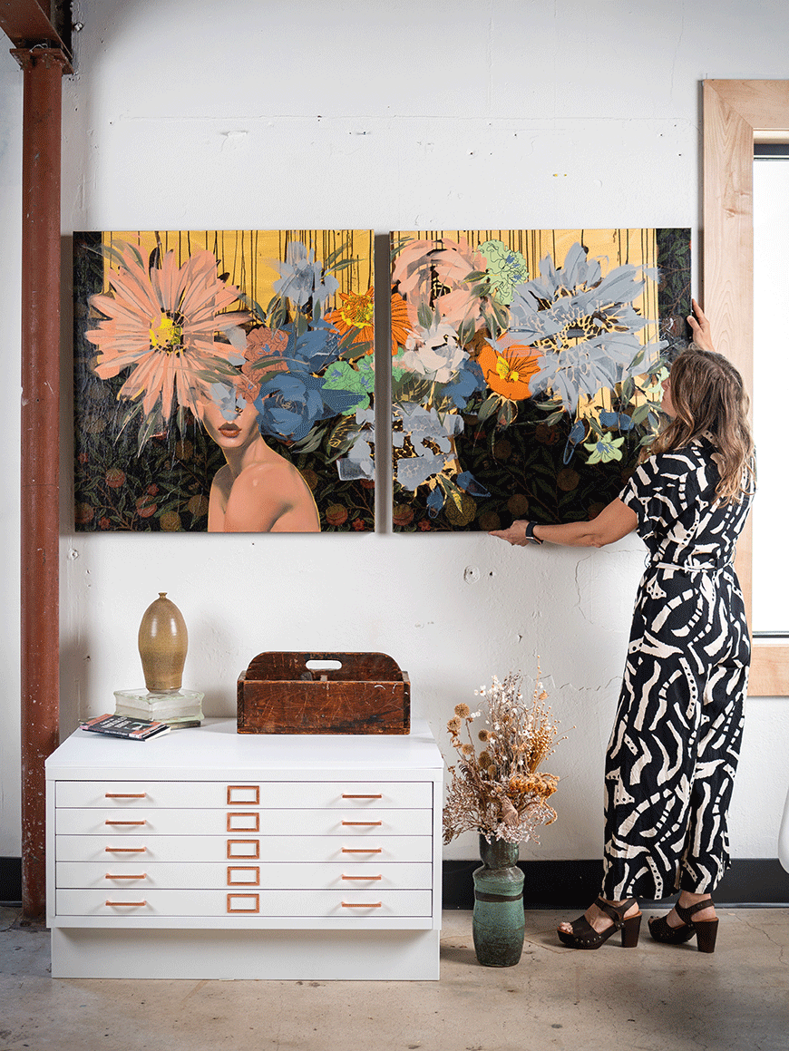 "Anna's Pattern" 36x72 Diptych