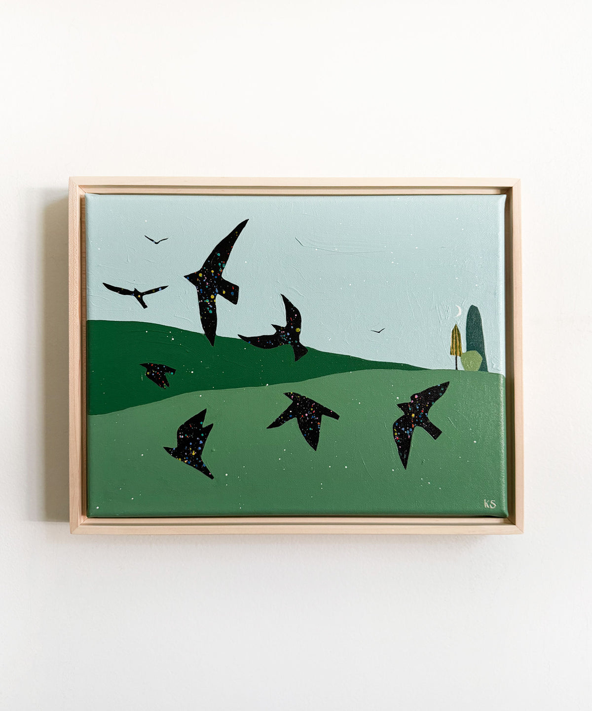 "Friends with the Birds - c" 11x14
