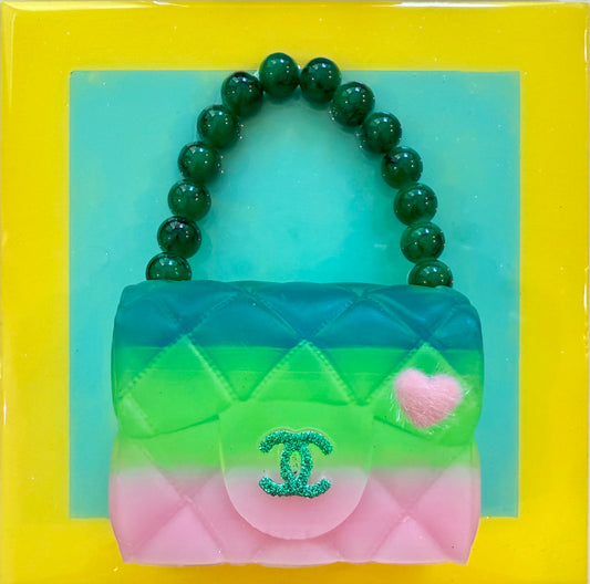 "Green Handbag" - 8x8