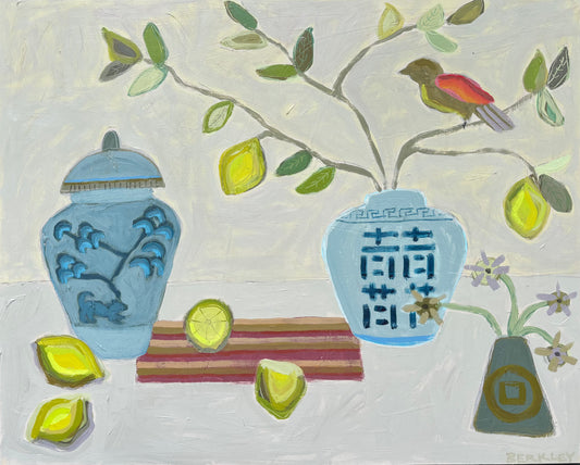 "Larry on a Lemon Branch", 24 x 30