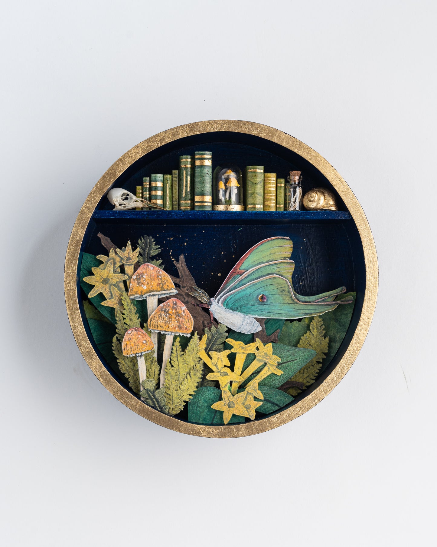 "Night Blooming All Around", 10.5" x 10.5" x 3.25"