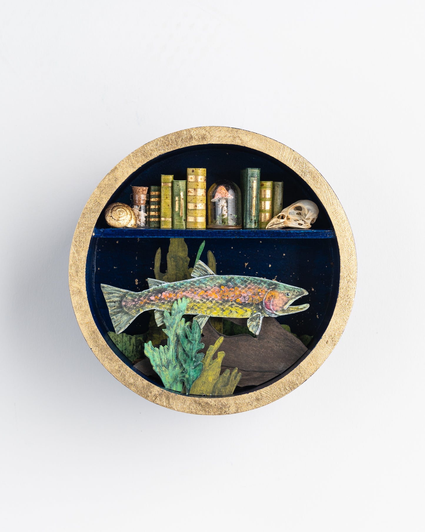 "Upstream Dream", 6" x 6" x 3"