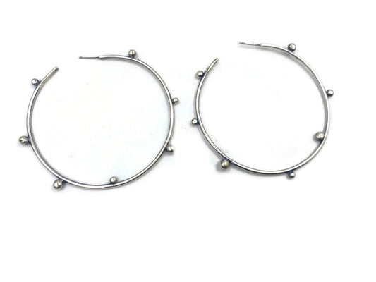 Large Studded Hoops
