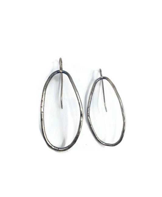 Curved Oval Earrings