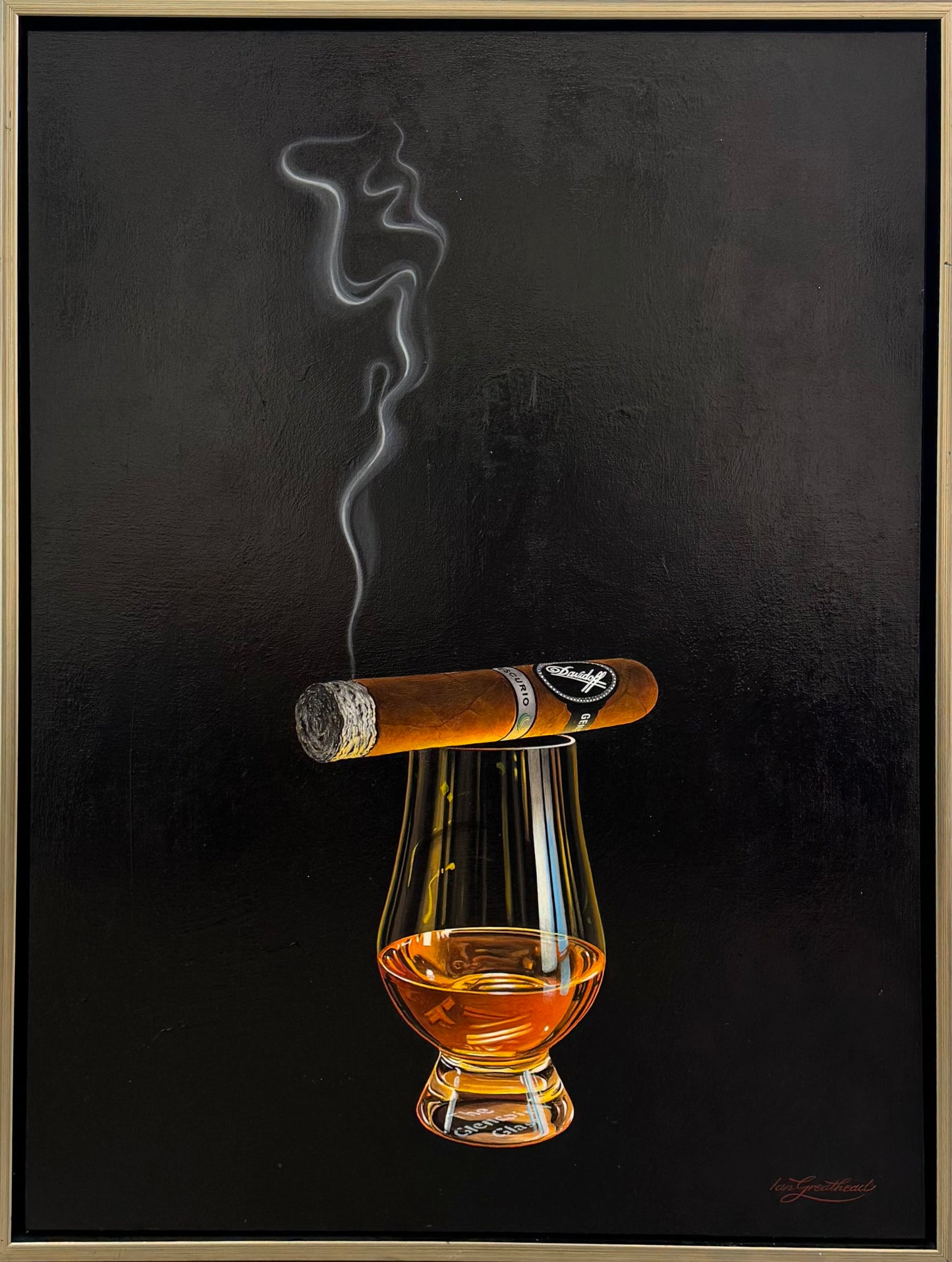 "Davidoff & Bourbon", 30 x 40
