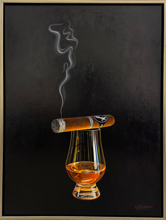 "Davidoff & Bourbon", 30 x 40