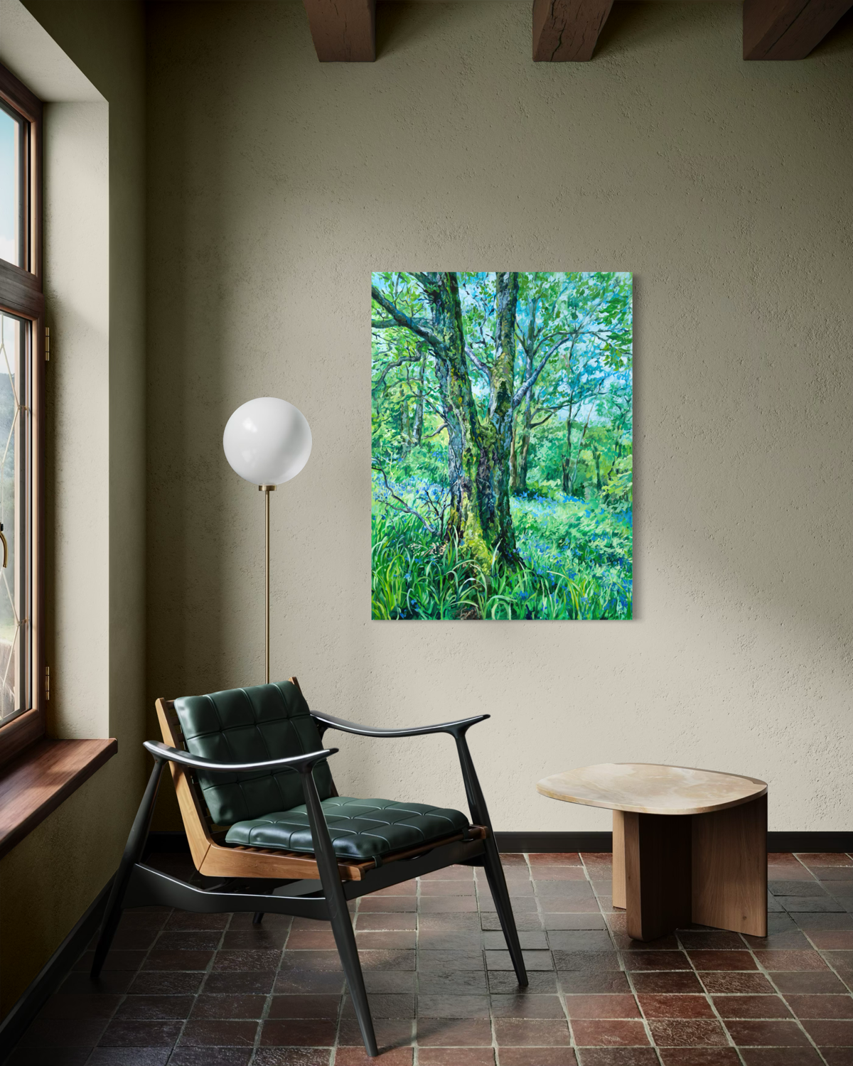 Bluebells in Finnich Glen, 48x36