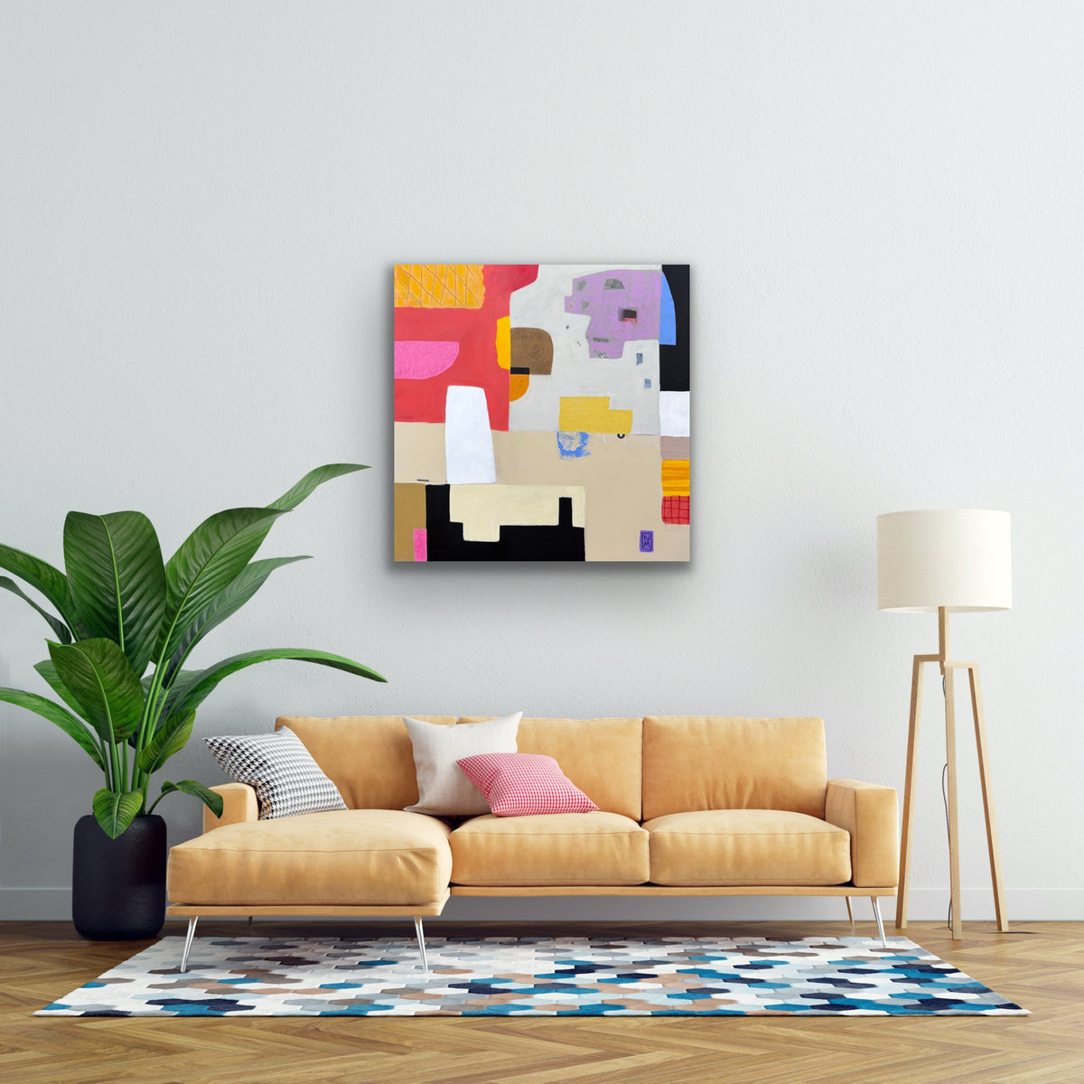 Windy Day at the Fair, 36 x 36