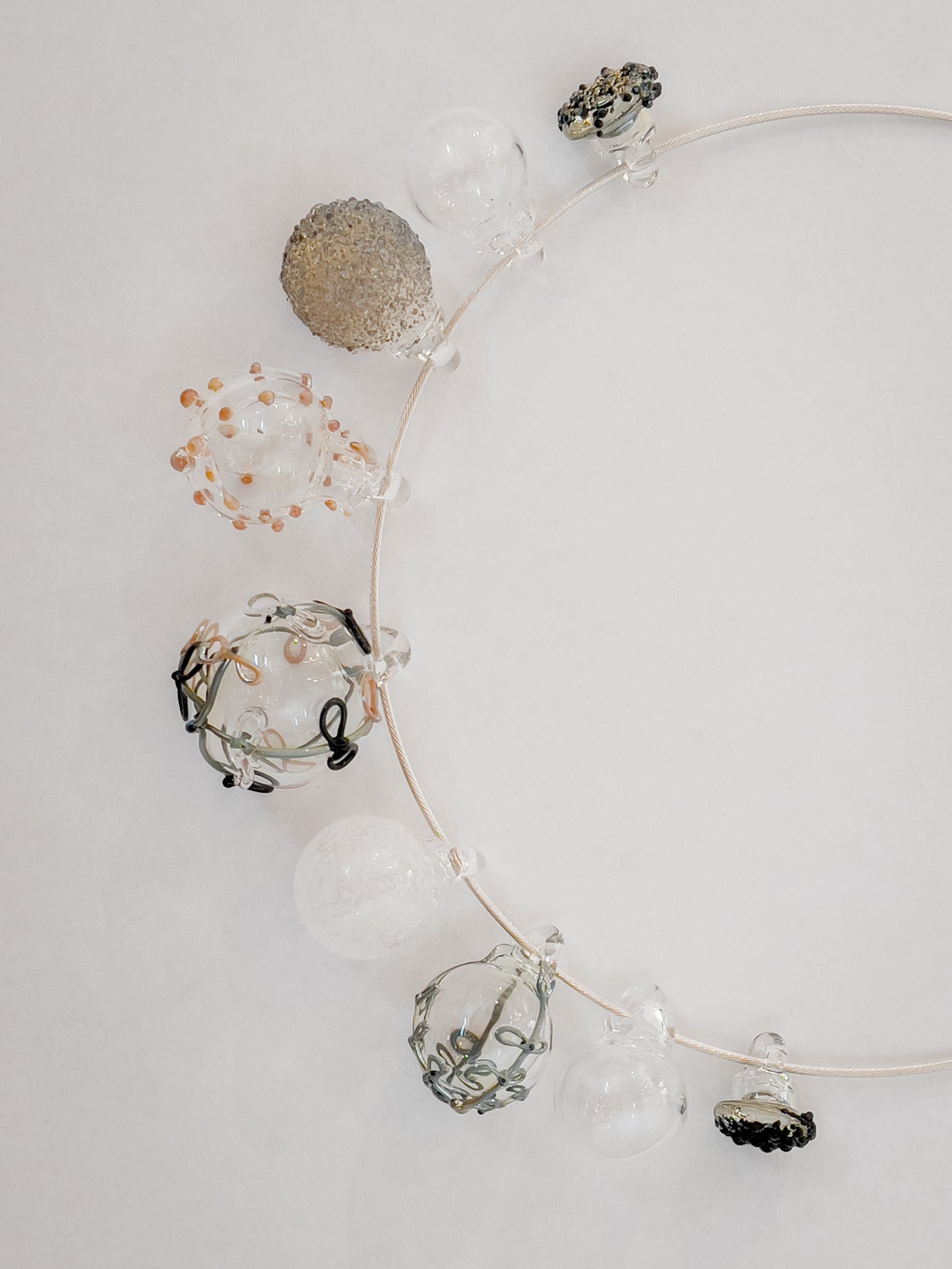Silver/Gold Tones Black & White Necklace