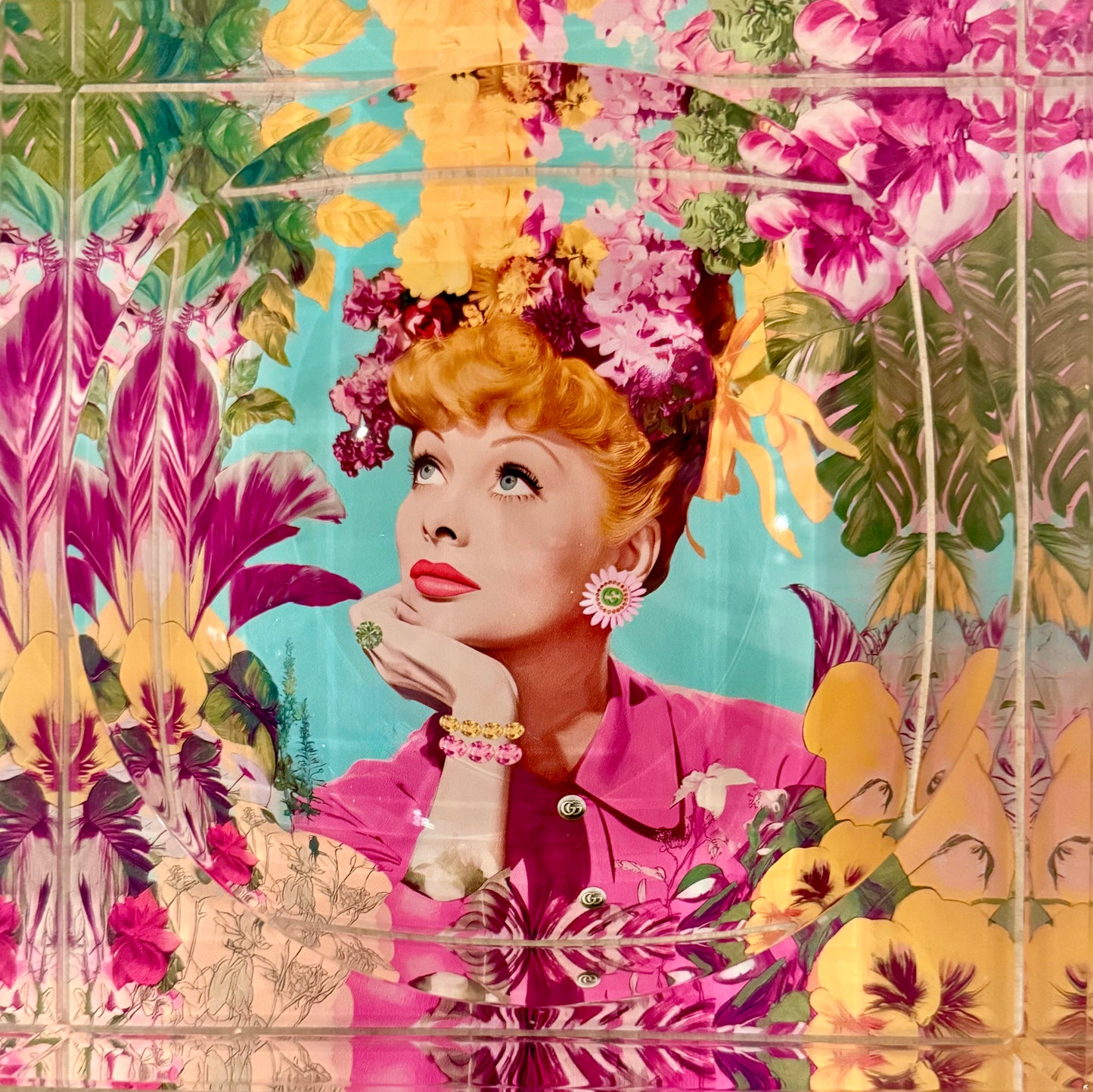 Lucille Ball, Tropical Candy Dish, 6 x 6
