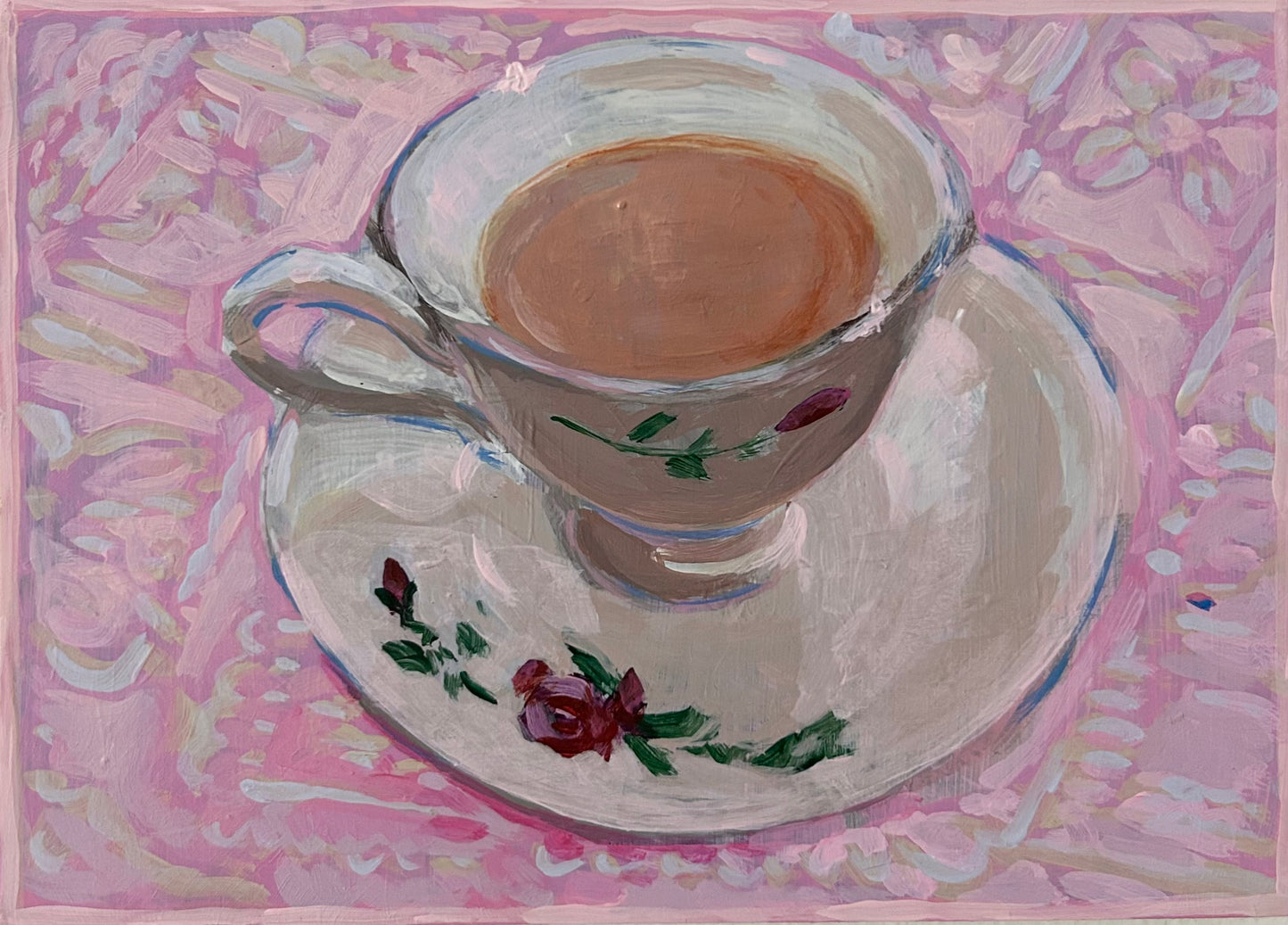 "Rose Tea Cup" 5x7