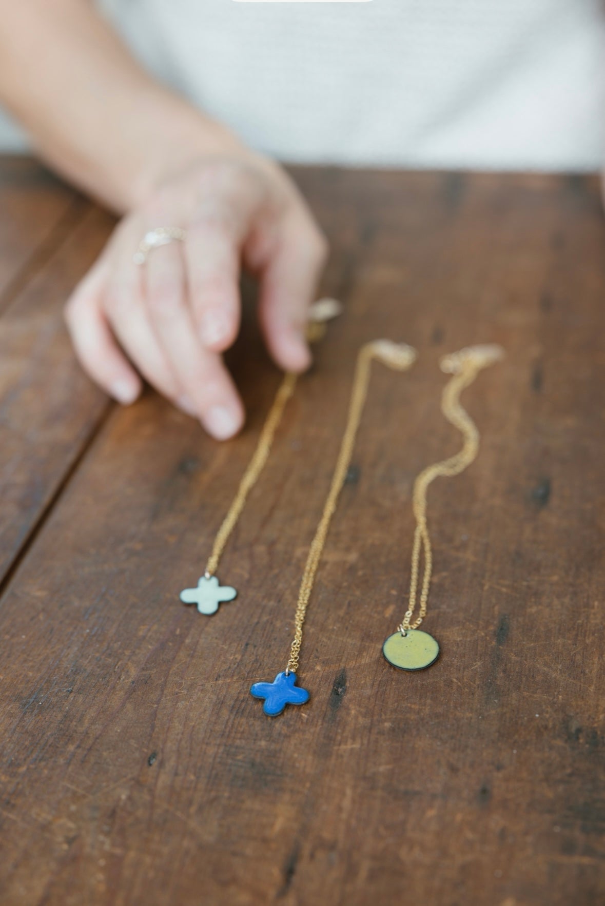 Lime Green Confetti Dot Necklace