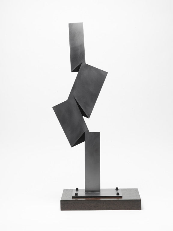 "Kilter" 26" x 7" x .25" Steel on Wood Base