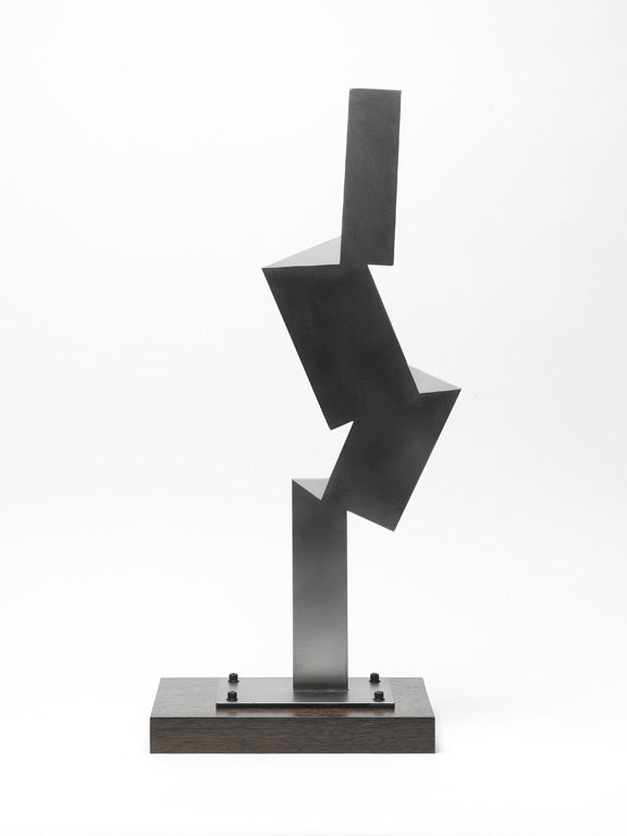 "Kilter" 26" x 7" x .25" Steel on Wood Base