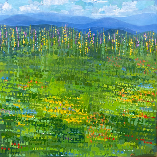 "Misty Morning In Mountains" 48 x 48