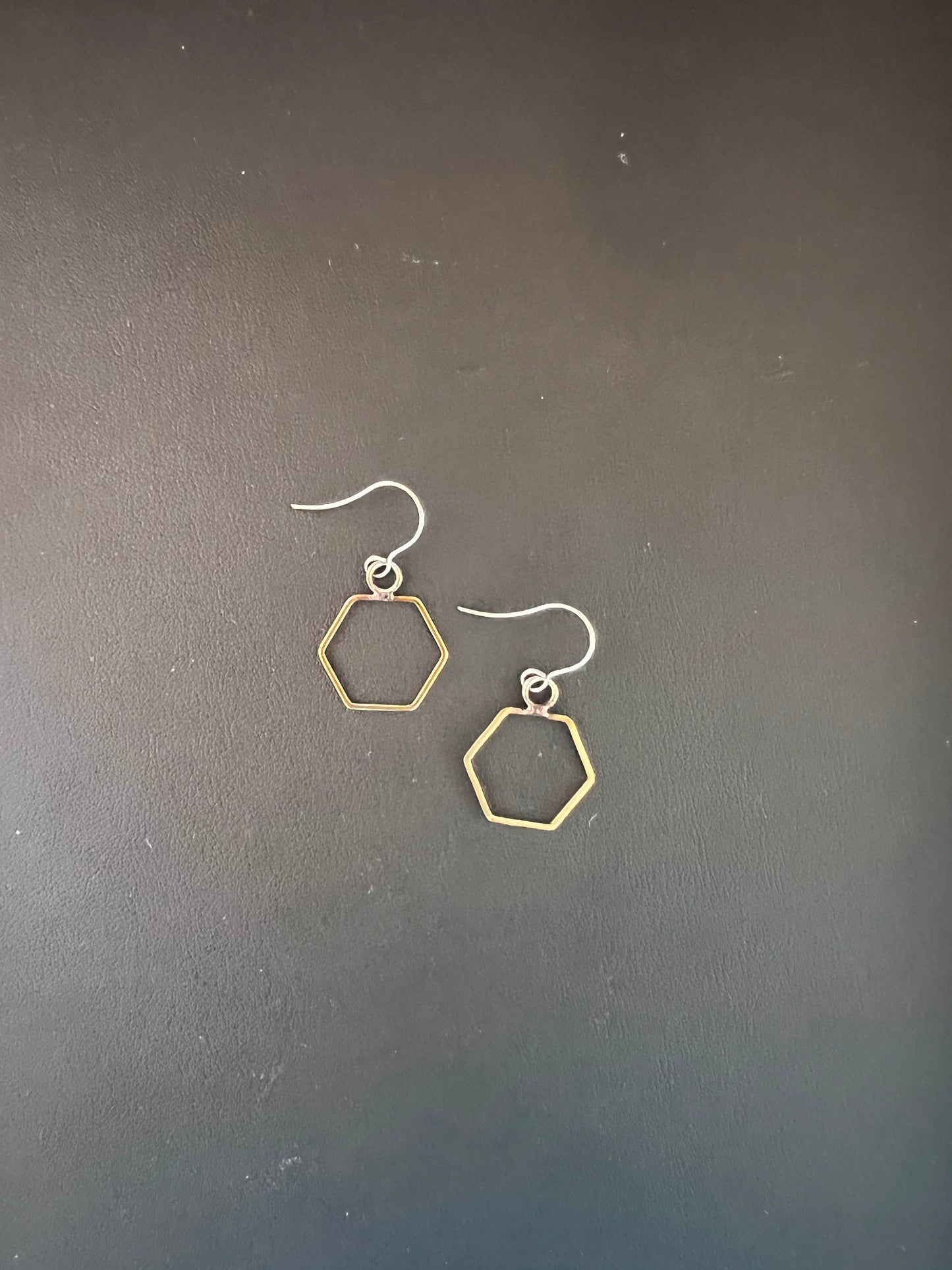 Geometric Hexagon Earrings