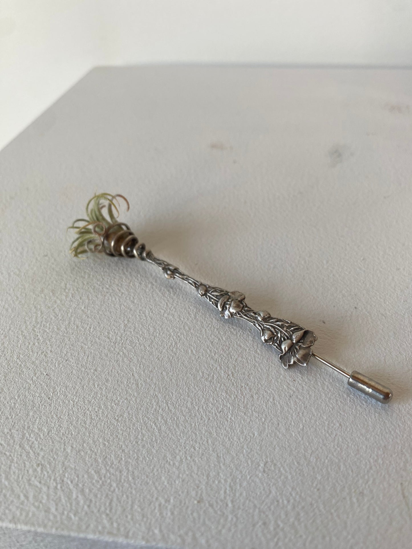 Sterling Silver Air Plant Lapel Pin