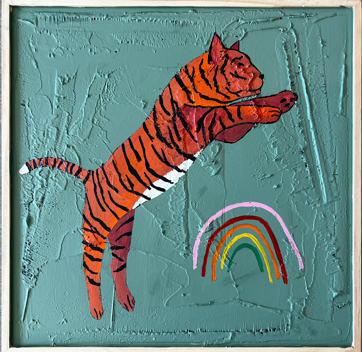 "Rainbow Tiger" 12x12