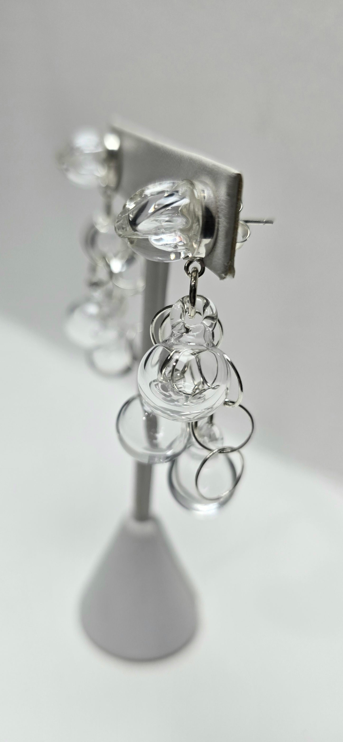 Clear Bubble on Post with dangles