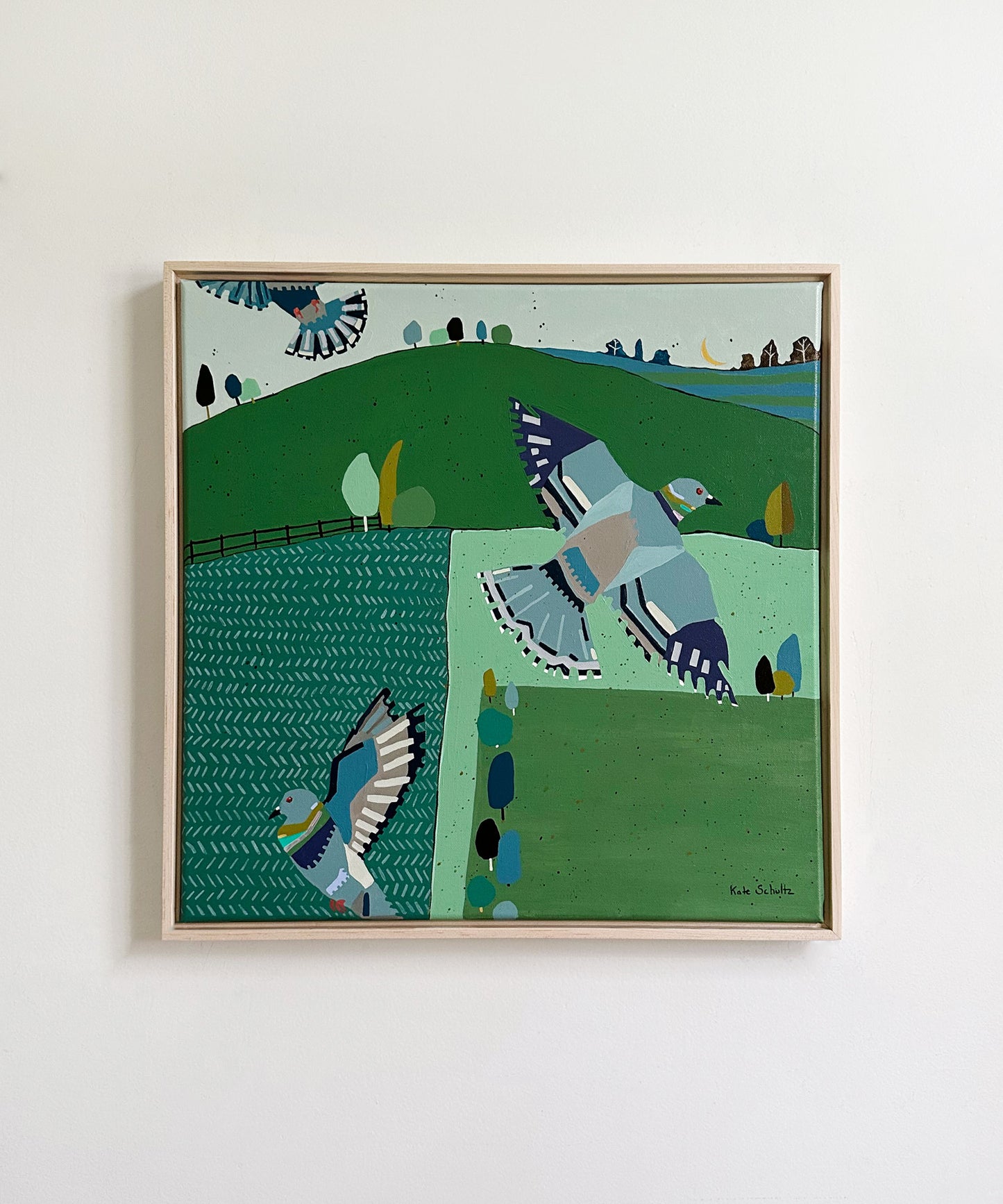 "Pigeon Pals" - 20x20"