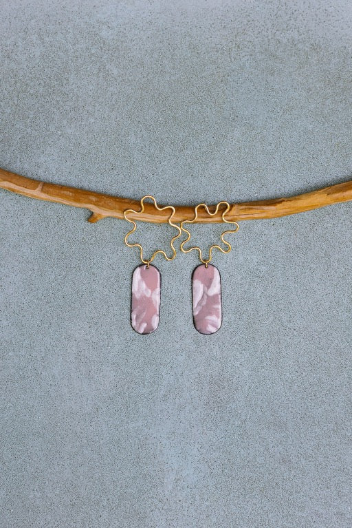 Painterly Pink Earrings