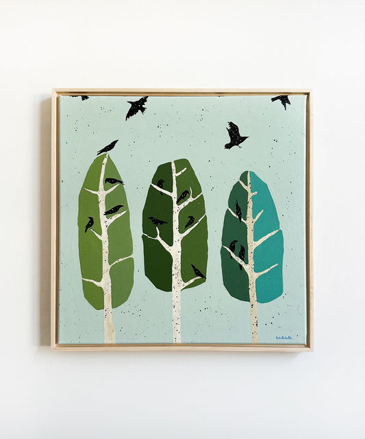 "Early Morning Meeting", 20x20