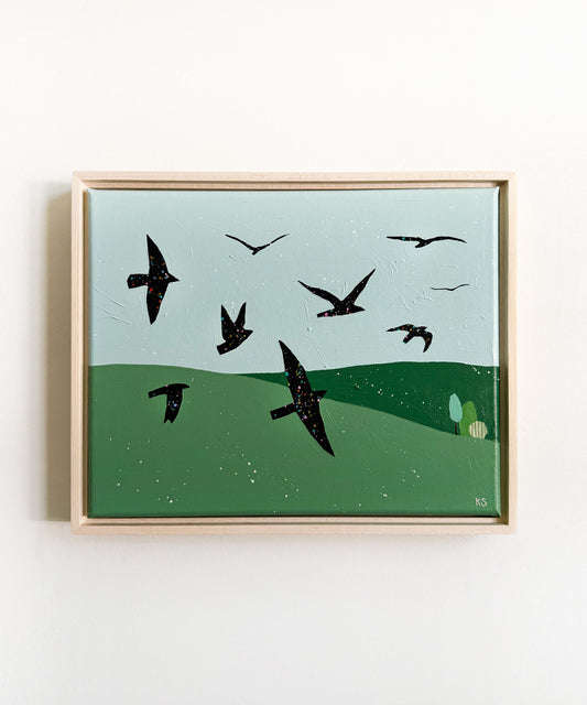 "Friends with the Birds -a" 11x14