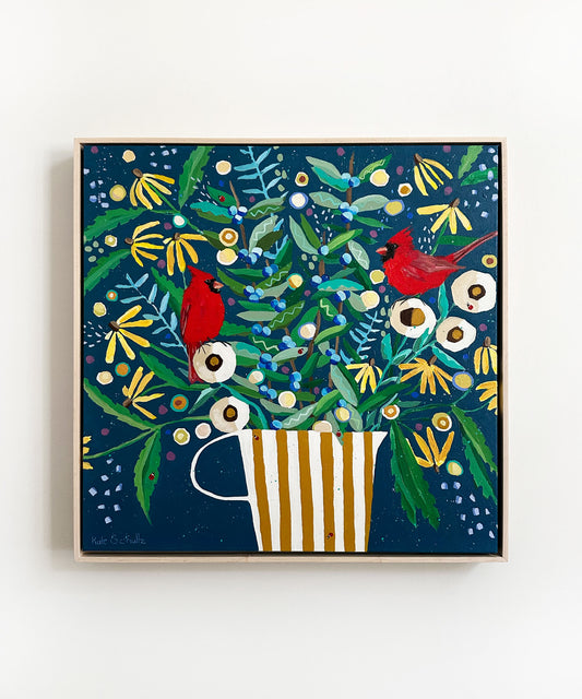 "Blueberry Bouquet", 24x24