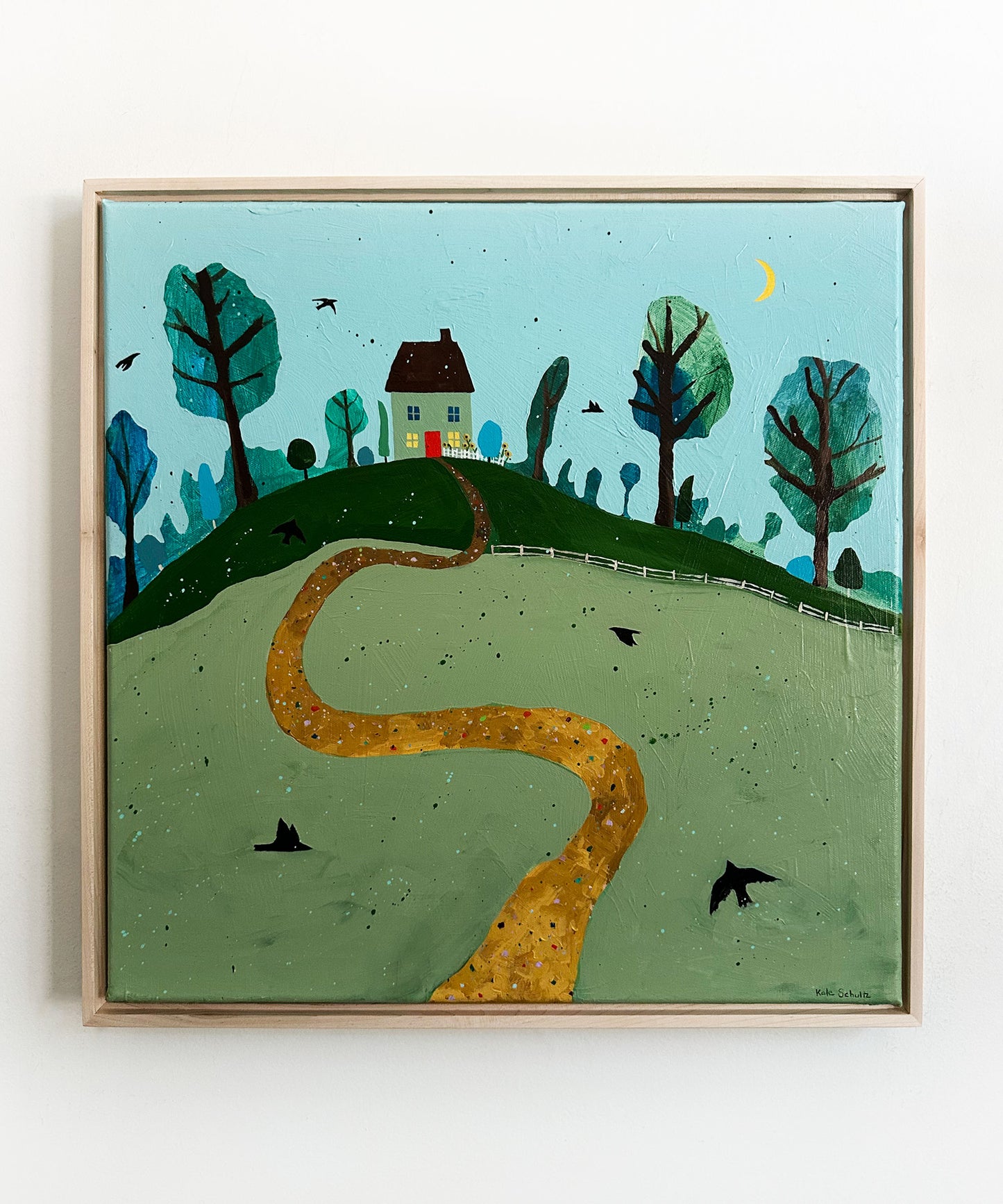 "Cute cottage up the road" 20 x 20