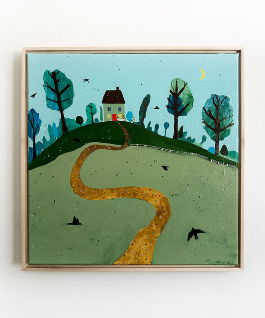 "Cute cottage up the road" 20 x 20