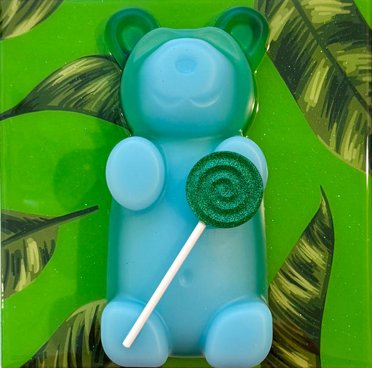 "Blue Gummy Bear" - 8 x 8