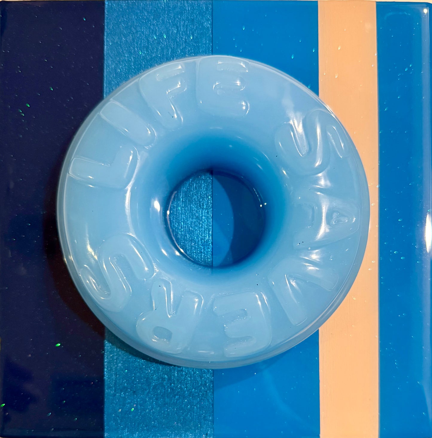 "Blue Life Saver" - 8 x 8
