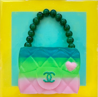 "Green Handbag" - 8x8