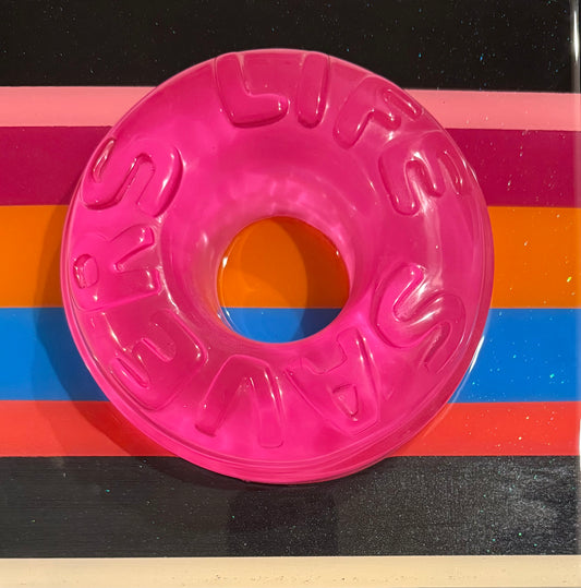 "Pink Life Saver" - 8 x 8