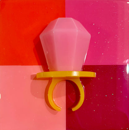 "Pink Ring Pop" - 8 x 8