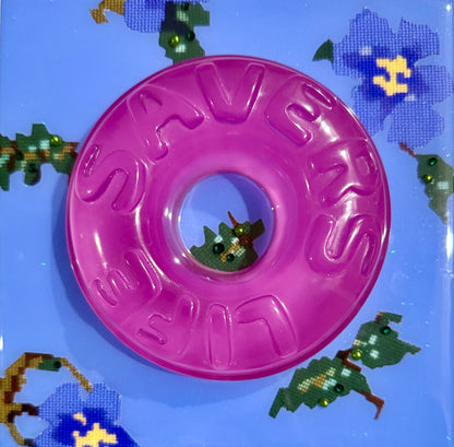 "Purple Life Saver" - 8 x 8