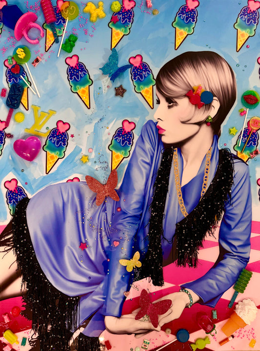 "With a Cherry on Top" (Twiggy) - 40 x 30