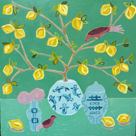 "Lucy Among the Lemons", 36 x 36