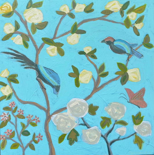 "Sally and Sue in Blue", 24 x 24