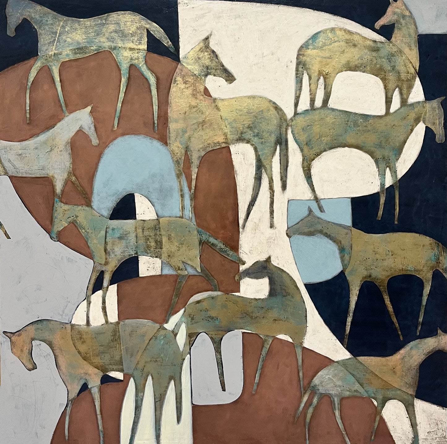 "Band of Horses 27" 36 x 36