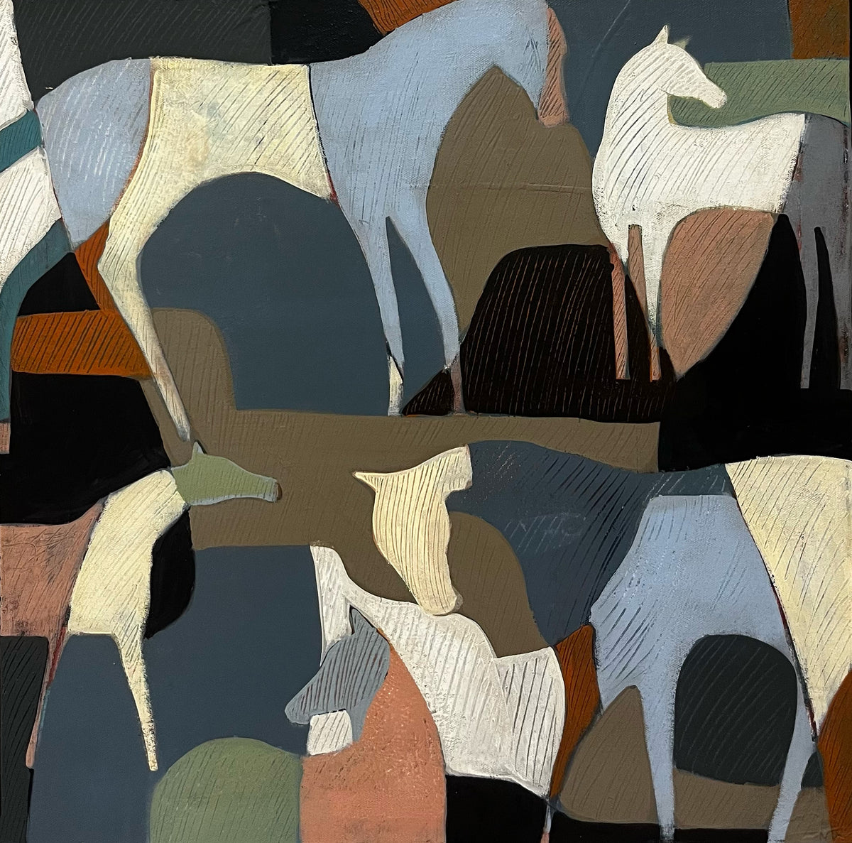 "Band of Horses 45" 20x20