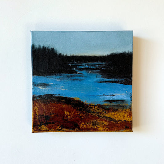 River in Winter, 10 x 10