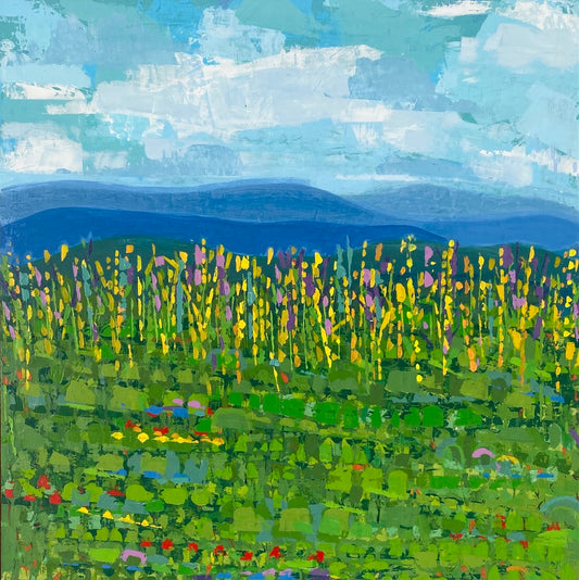 "Blue Ridge A Bloom" 24 x 24