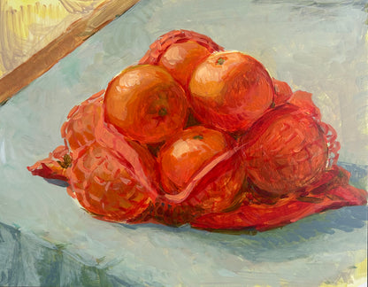 Oranges in Net Bag, 11 x 14