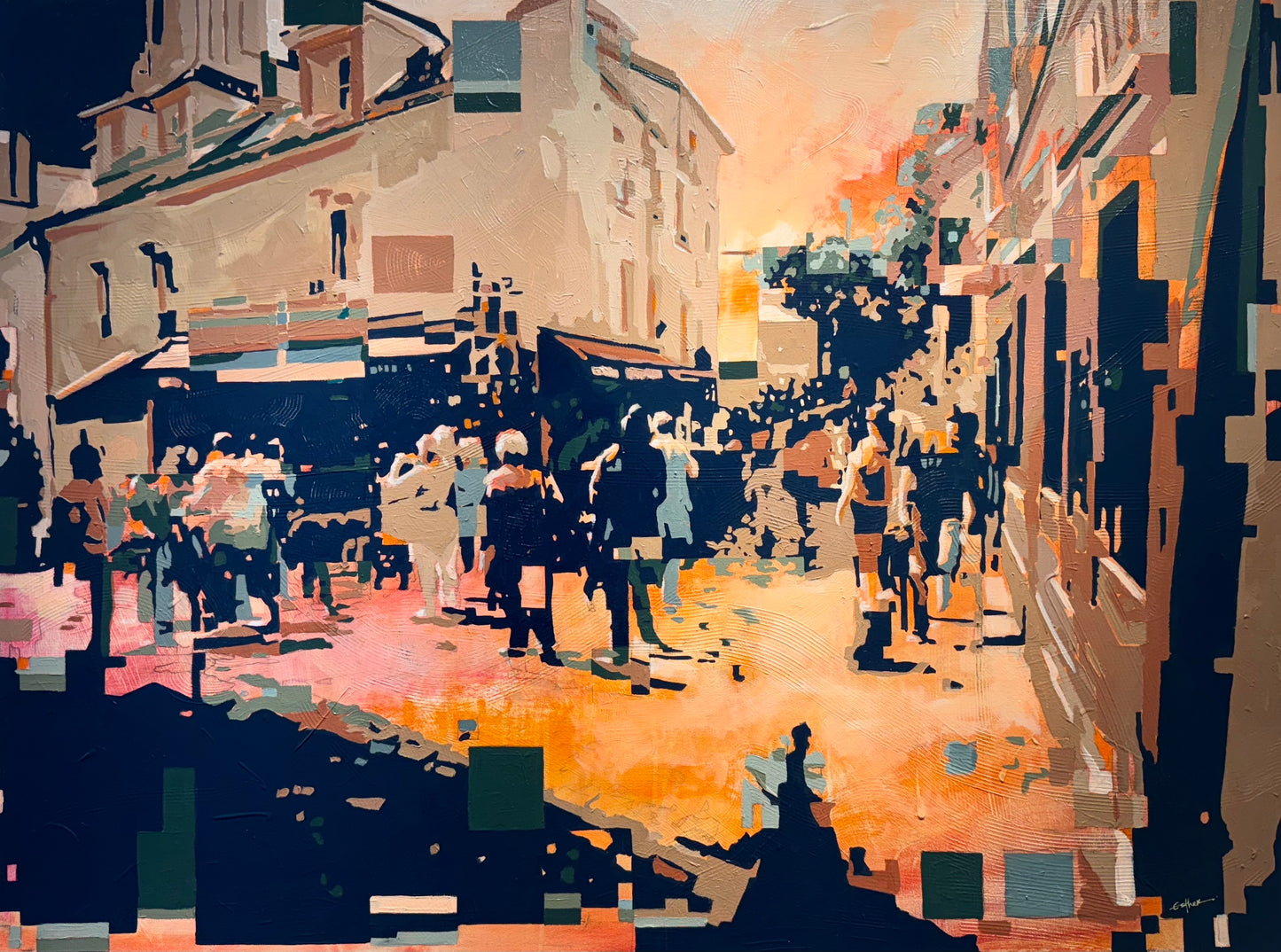 "Afternoon on Main" 48 x 36