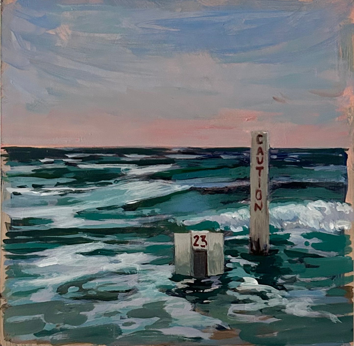 “Evening at Myrtle Beach”, 8x8