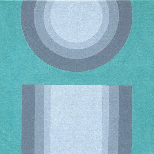 "Reflection" (Green/Grey Study) 12 x 12
