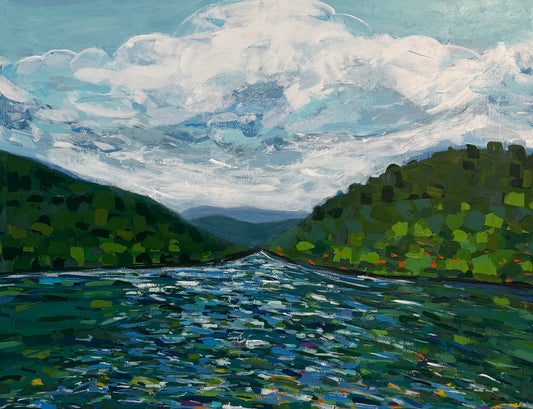 "Immersed In the Wonder (Fontana Lake)" 24 x 18