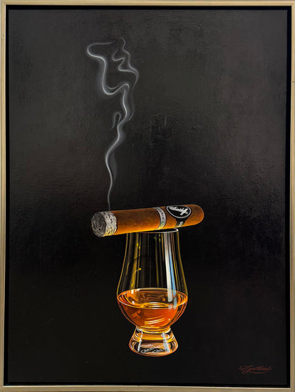 "Davidoff & Bourbon", 30 x 40