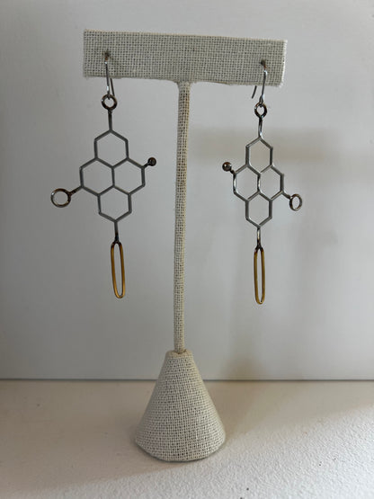 Asymmetrical Honeycomb Earrings, Skrap 41